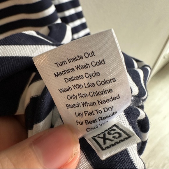 NWT Universal Standard Geneva Navy Striped Midi Dress XS - Picture 9 of 12